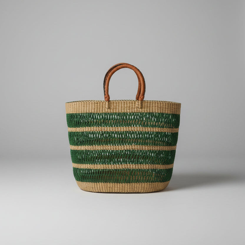 Cesta Rafia - Artesanía de Ghana