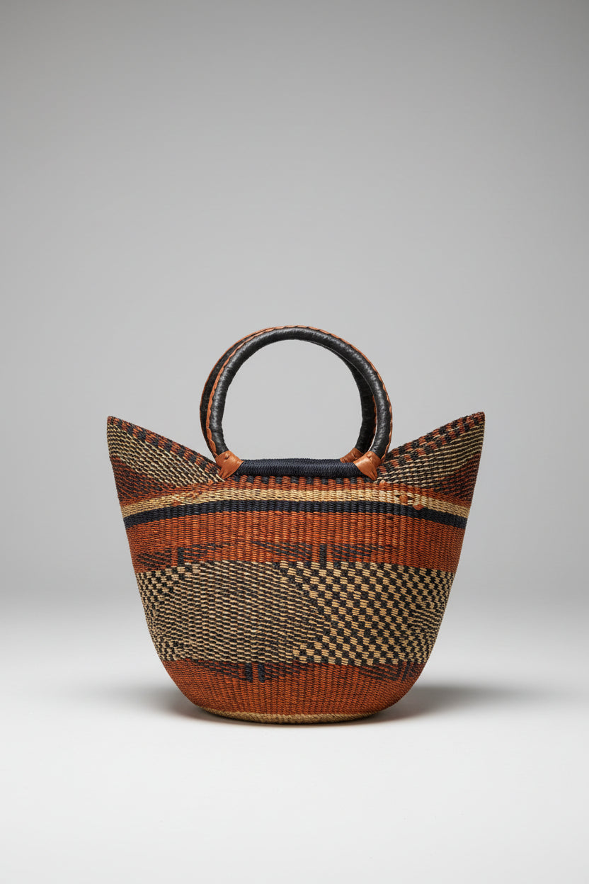 Cesta Rafia - Artesanía de Ghana