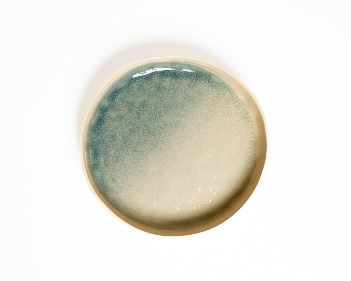 Assiette Bicolore Bleu Blanc