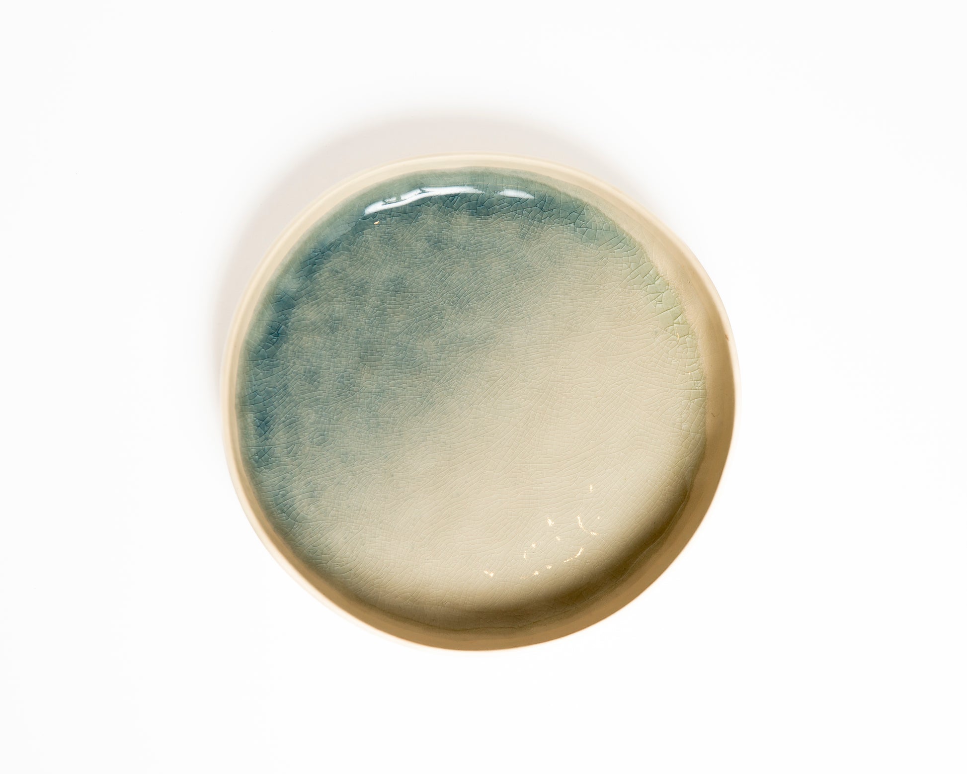 Assiette Bicolore Bleue