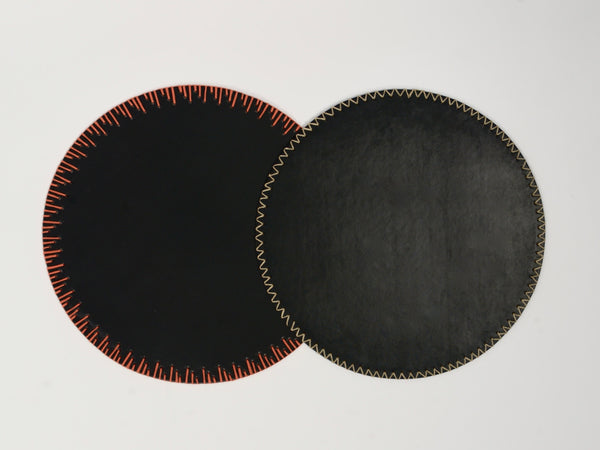 Lot de 2 sets de table cuir - Artisanat Maroc