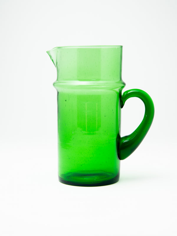 Carafe lisse BELDI verre soufflé - Artisanat Maroc
