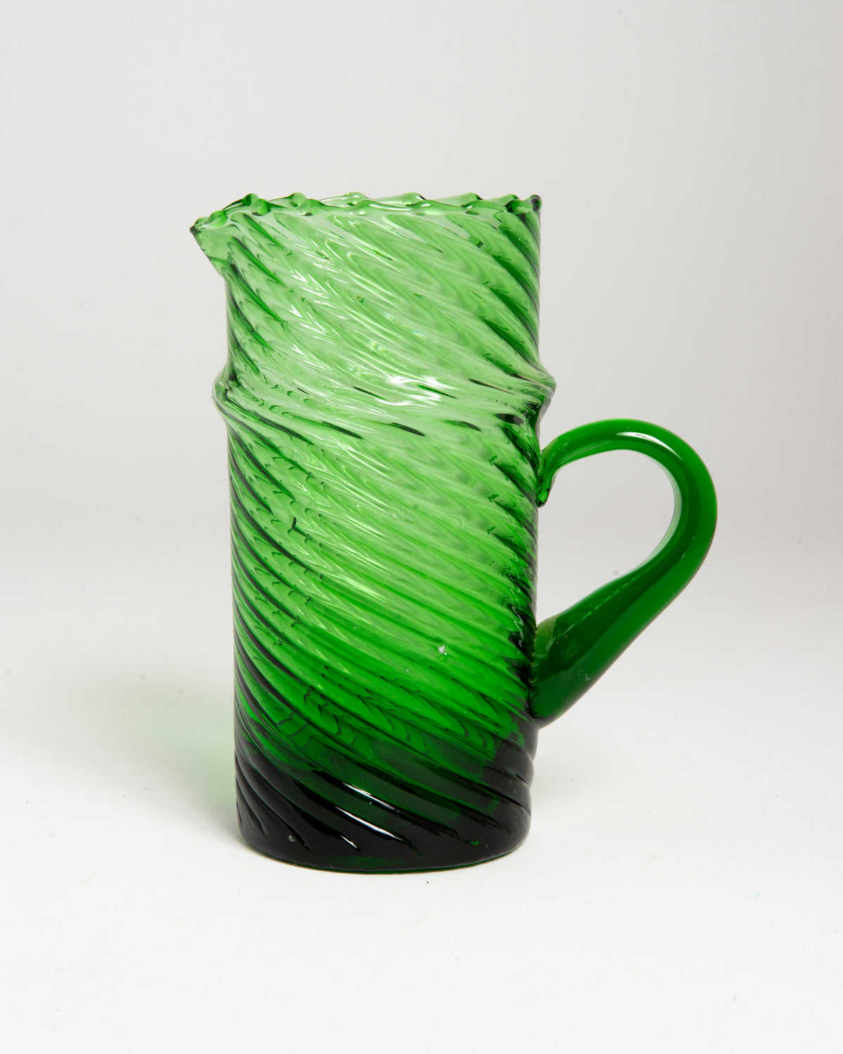 Carafe striée BELDI verre soufflé - Artisanat Maroc