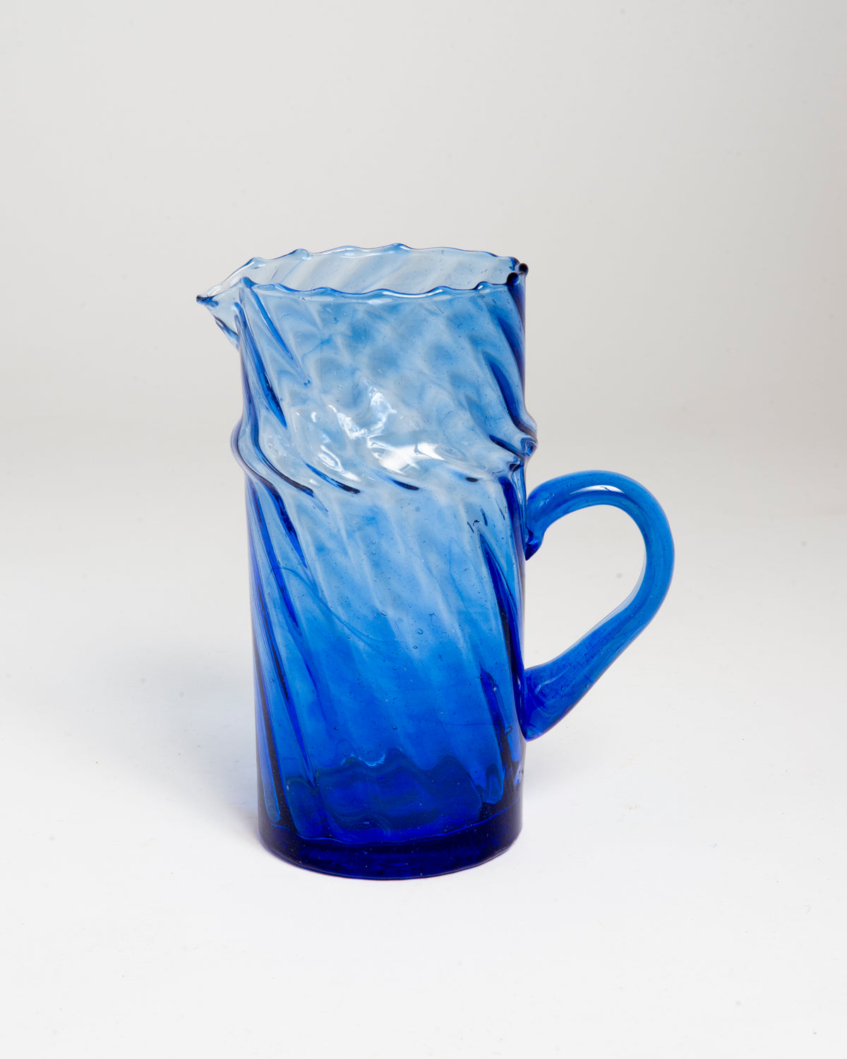 Carafe striée BELDI verre soufflé - Artisanat Maroc
