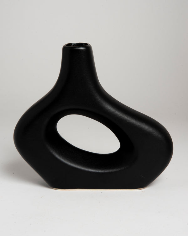 Vase trou central céramique - Artisanat Maroc