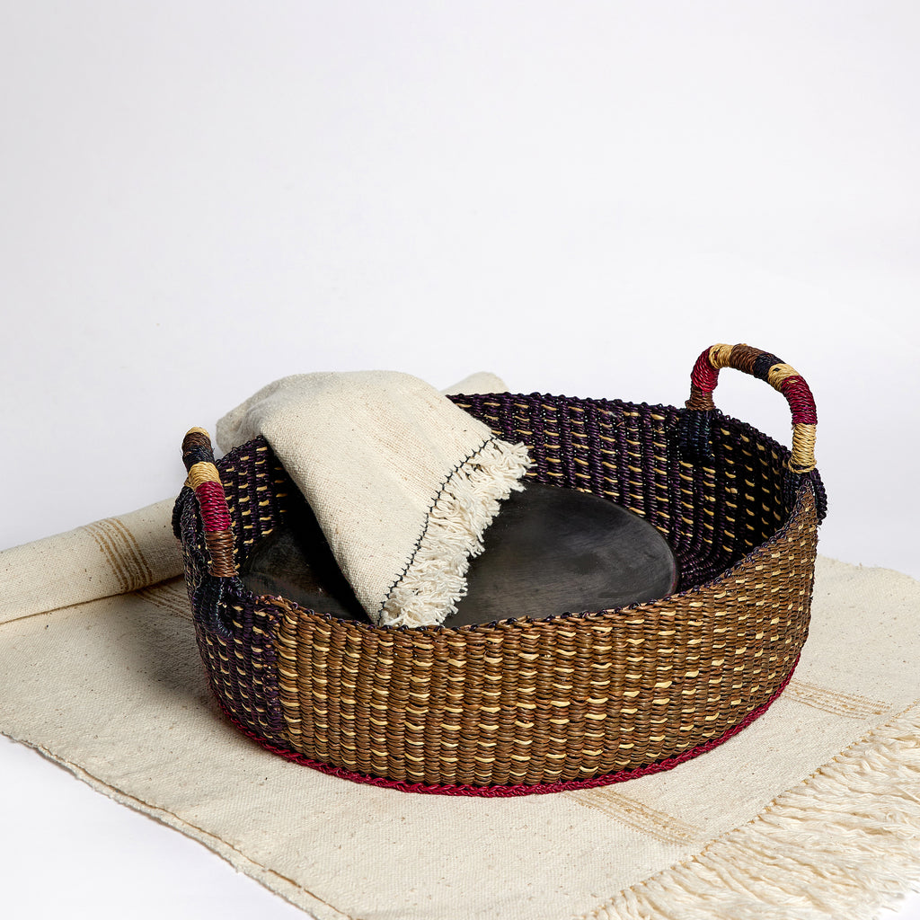 Corbeille en raphia Golden Edition