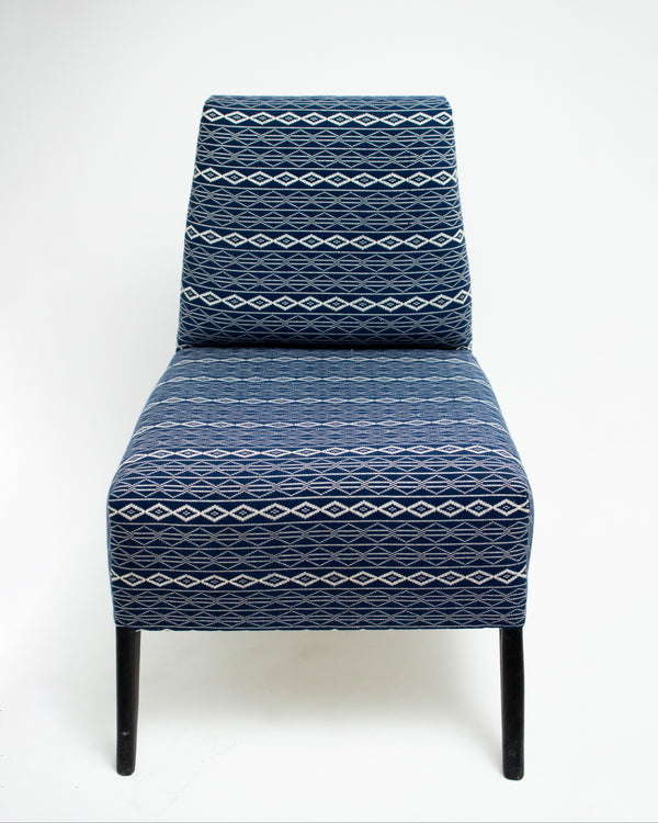 Fauteuil Bleu bois en coton Yuki  - Sénégal