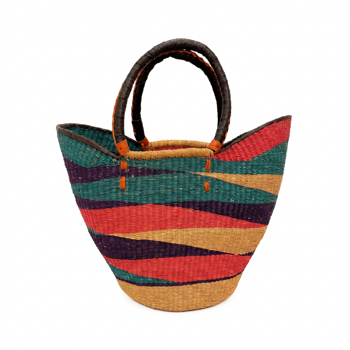 Cesta Rafia - Artesanía de Ghana