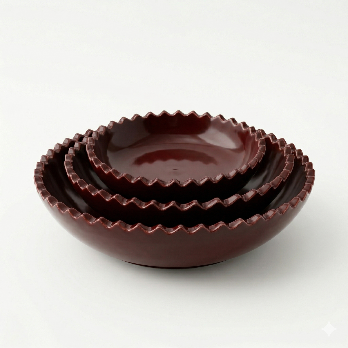 Assiette en céramique crantée