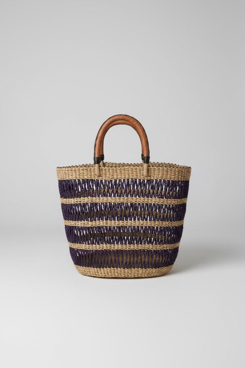 Cesta Rafia - Artesanía de Ghana