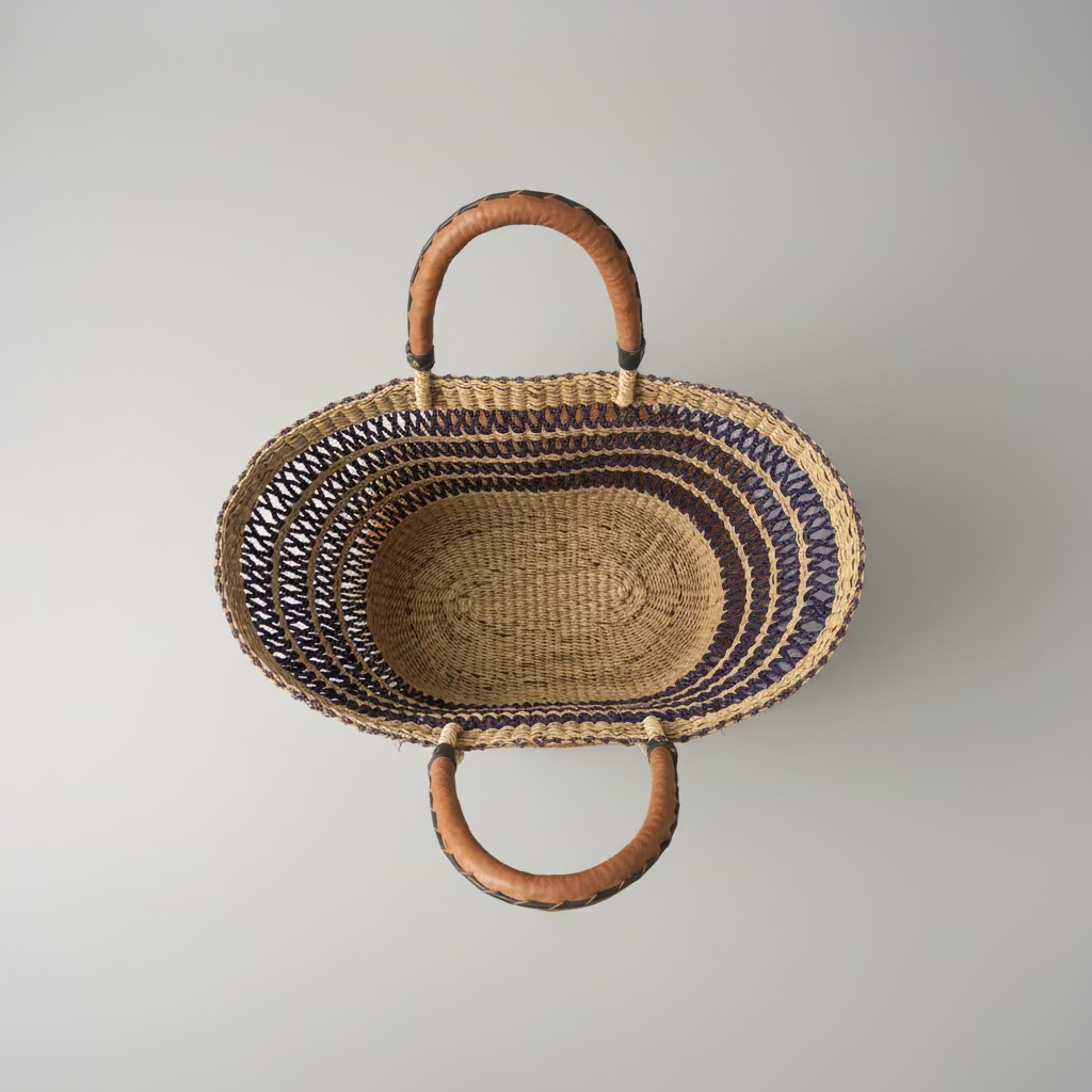 Cesta Rafia - Artesanía de Ghana
