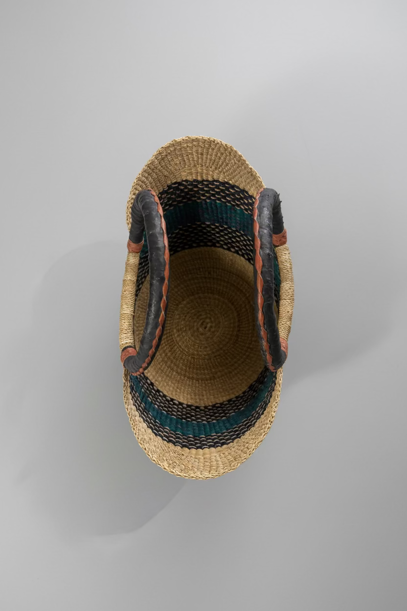 Cesta Rafia - Artesanía de Ghana