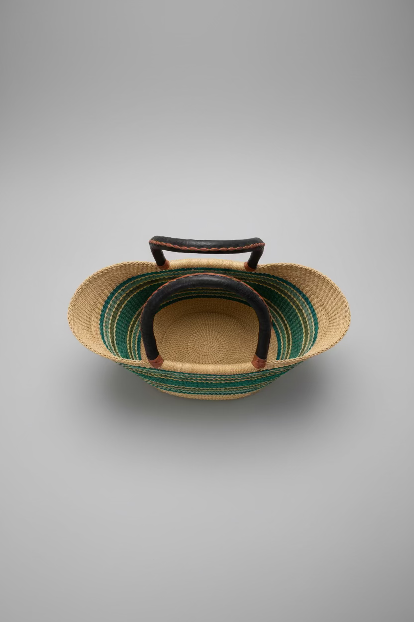 Cesta Rafia - Artesanía de Ghana