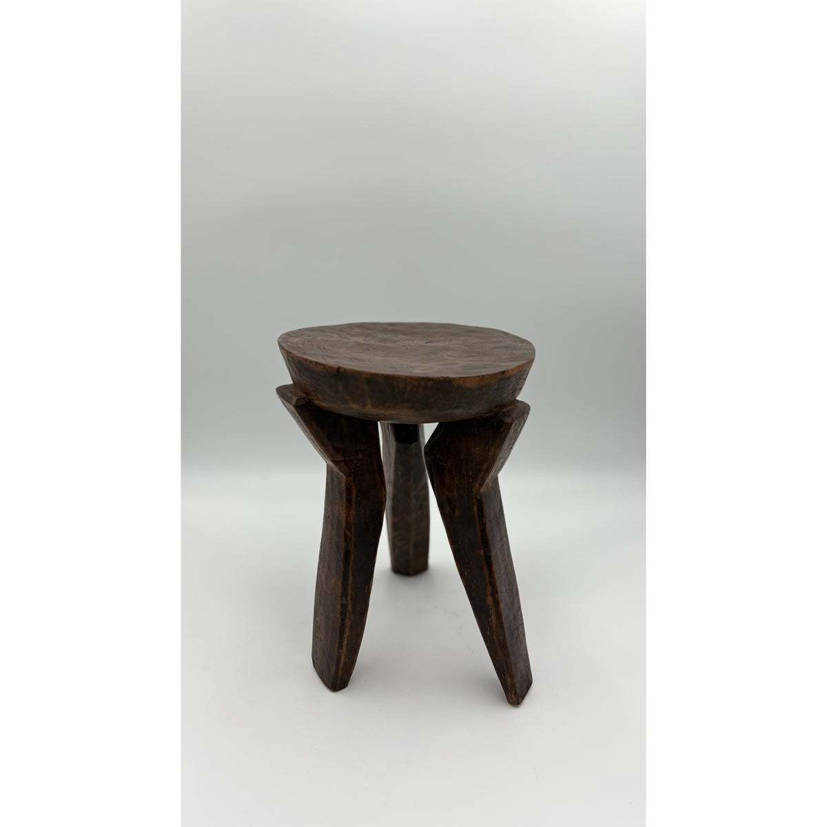 Tabouret Senoufo Bois 3 pieds- Artisanat Côte d'Ivoire