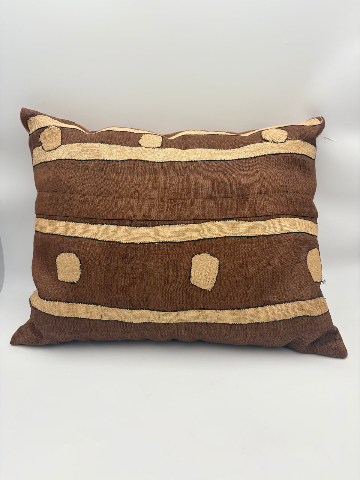 Coussin Ntshak stripes & dots - Artisanat congo