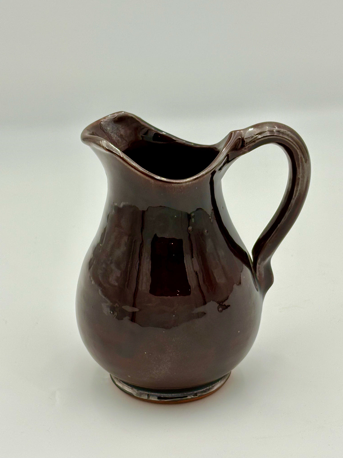 Pichet à anse céramique marron - Artisanat Maroc