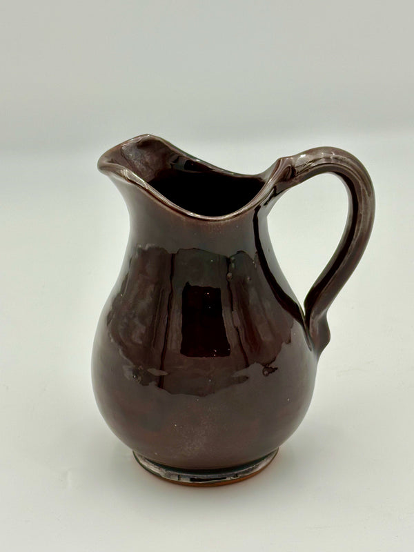 Pichet à anse céramique marron - Artisanat Maroc