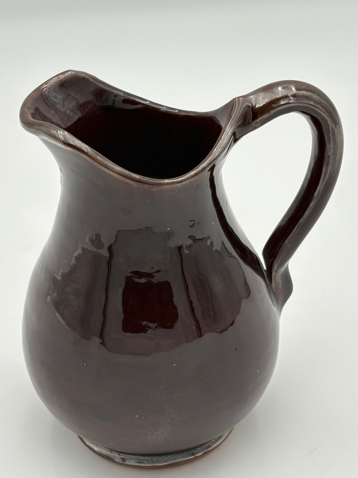 Pichet à anse céramique marron - Artisanat Maroc