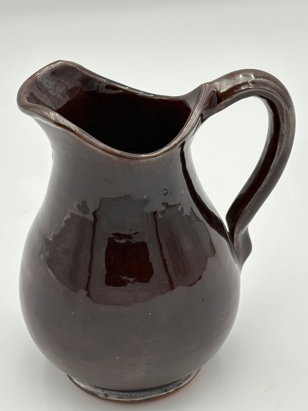 Pichet à anse céramique marron - Artisanat Maroc