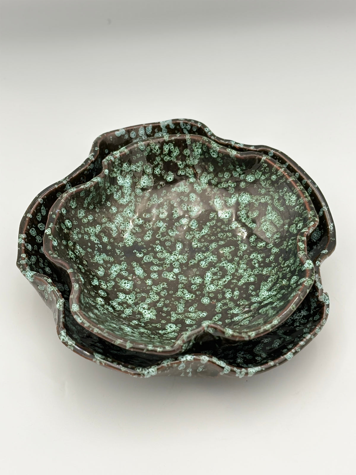 Coupe zig zag céramique minérale - Artisanat Maroc