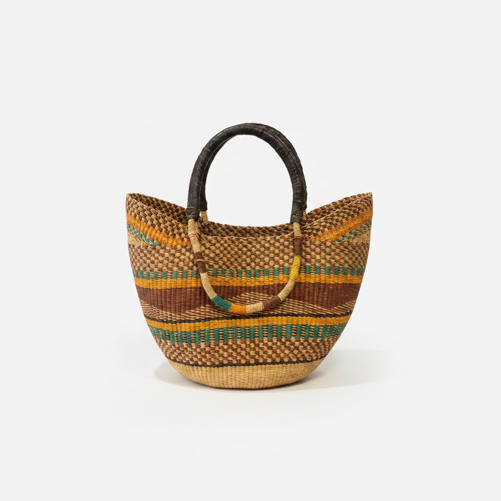 Cesta Rafia - Artesanía de Ghana