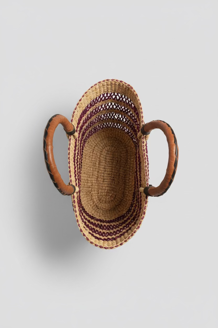 Cesta Rafia - Artesanía de Ghana