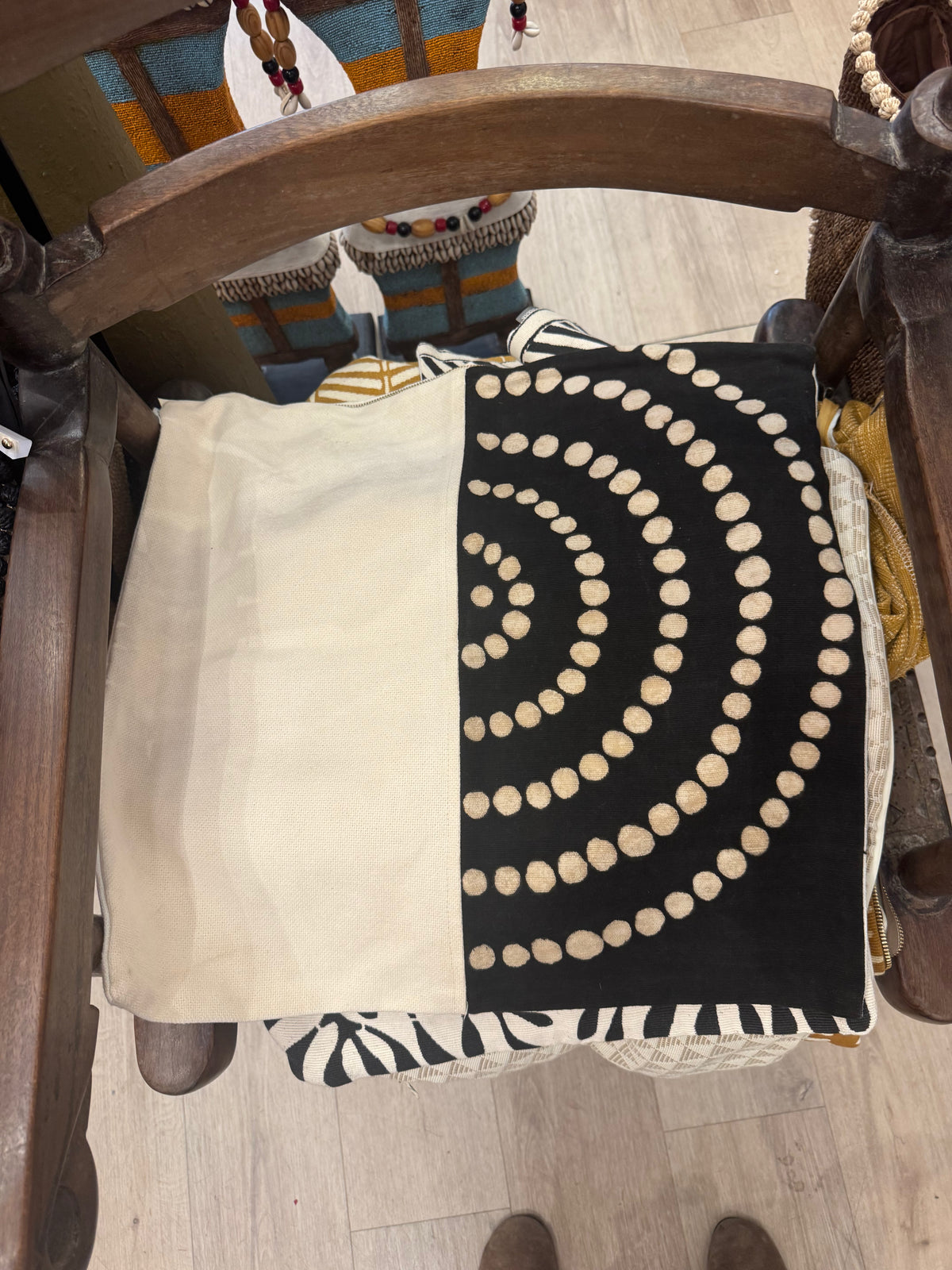 Coussin Bogolan 50 cm x 50 cm TISSERAND DAKAR