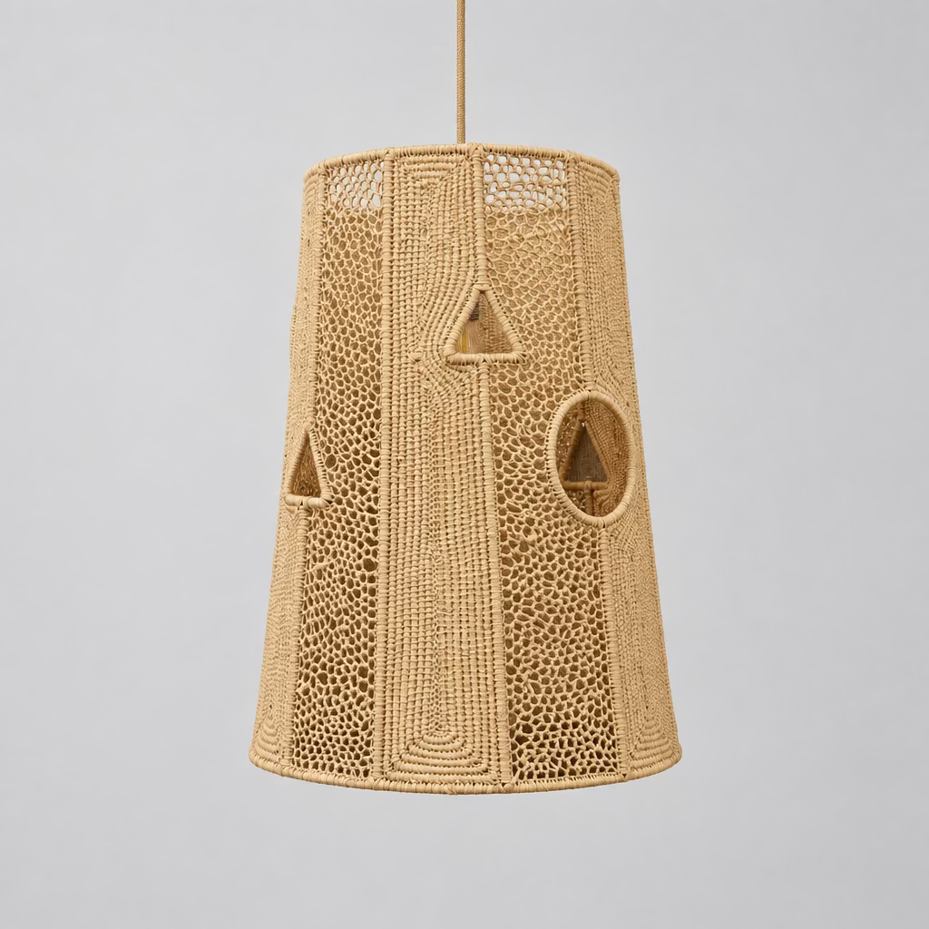 Suspension Raphia KAMAL Crochet - Artisanat Maroc