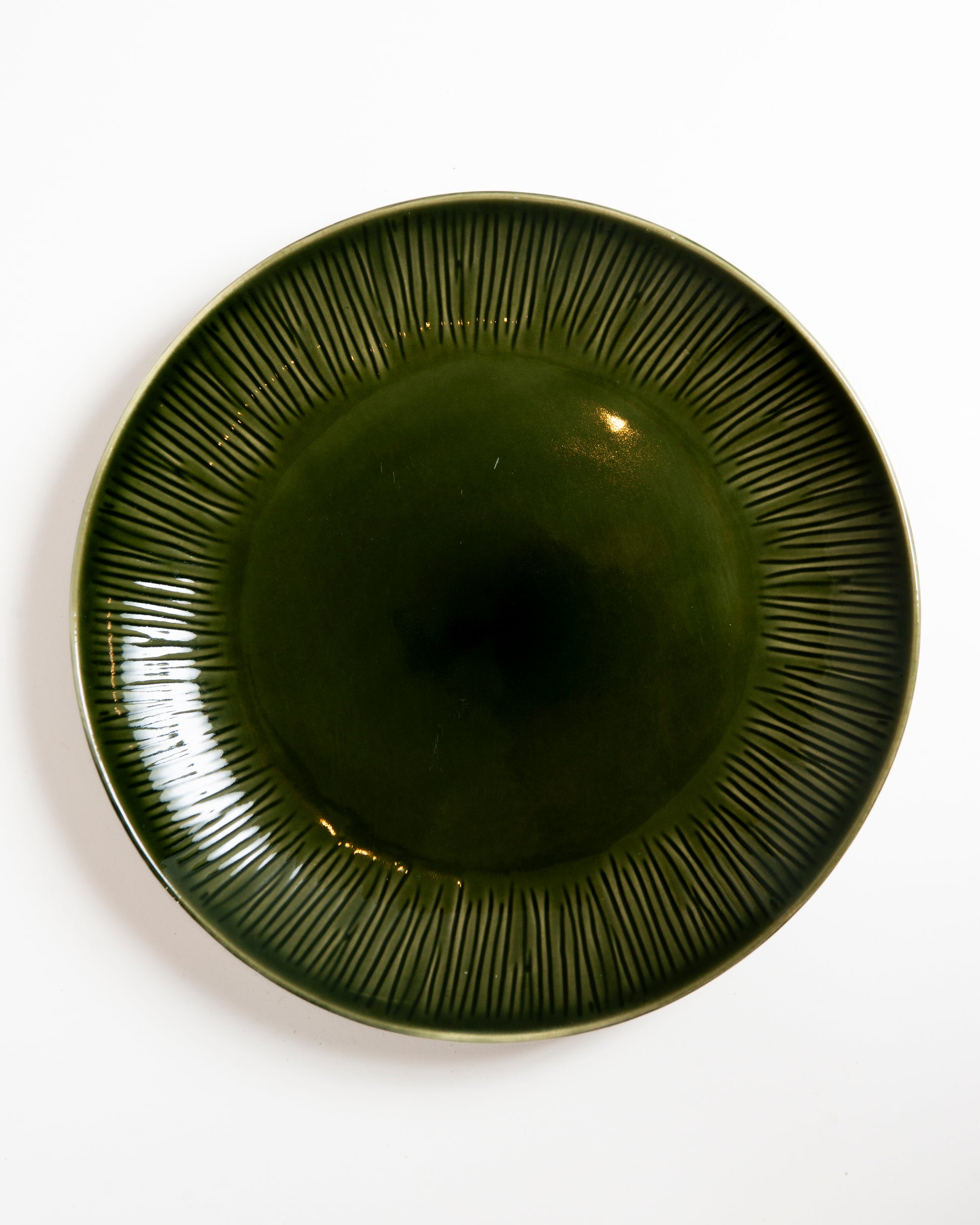 Assiette Striée Verte