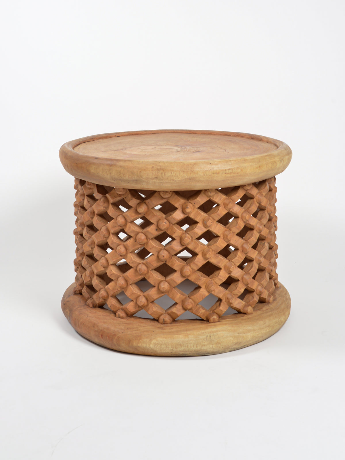 Tabouret Bamiléké bois sculpté - Artisanat  Cameroun