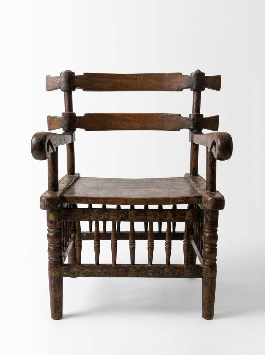 Fauteuil Malinké bois sculpté - Artisanat Mali