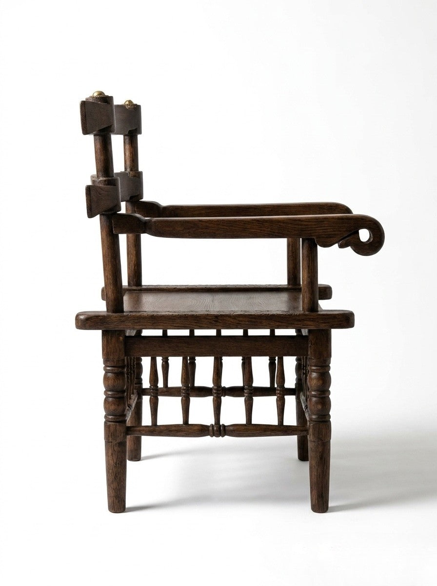 Fauteuil Malinké bois sculpté - Artisanat Mali