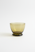 Coupelle verre soufflé olive/kaki studio
