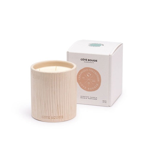 Bougie Strié Blanc Côté Bougie