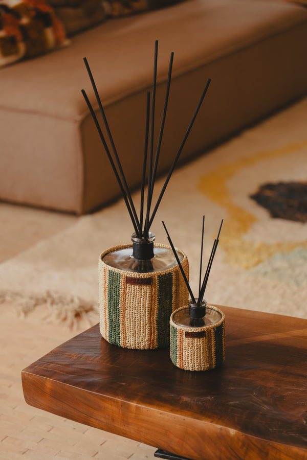 Diffuseur Raphia Maya Menthe et thé CÔTÉ BOUGIE - Artisanat Maroc