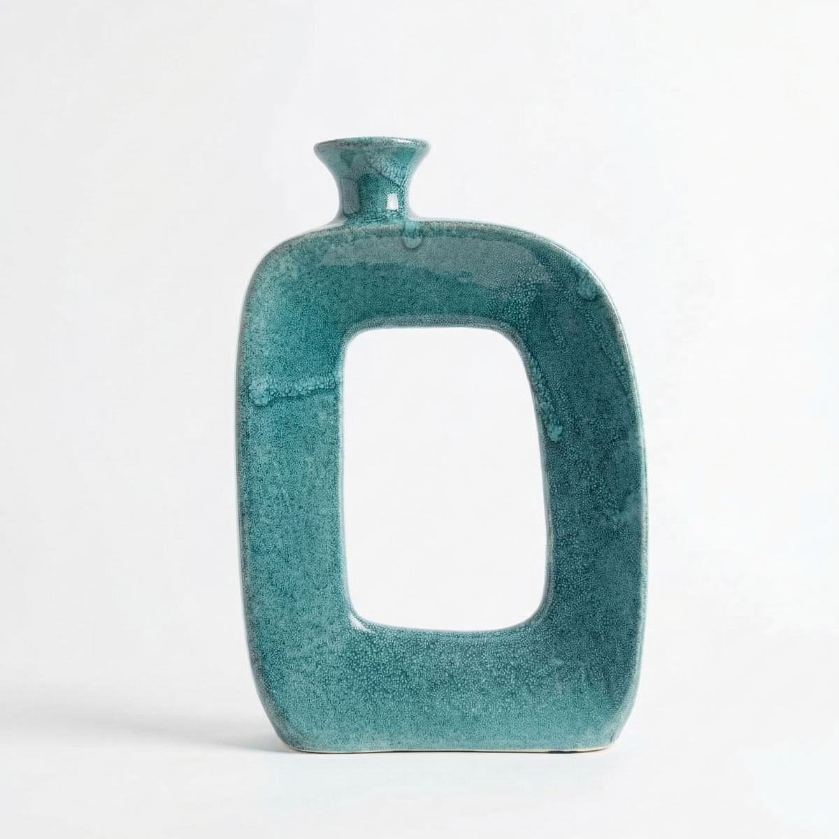 vase carré en céramique moucheté - Artisan Maroc