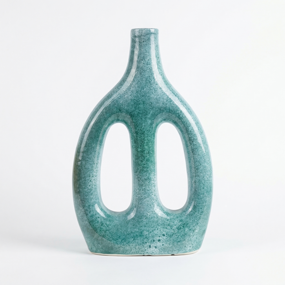 Vase deux branches céramique moucheté - Artisanat Maroc